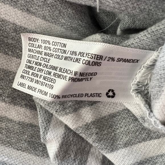 Wild Fable Women's Striped Short Sleeve Cropped Polo - Size Medium - NWT - Picture 4 of 5